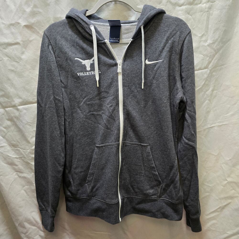 Nike gray UT Longhorns Volleyball embroidered full zip hoodie womens large